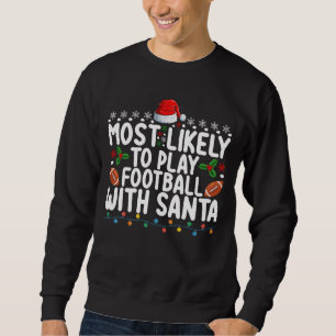 Moletom Mais Propenso a Jogar Futebol com o Natal do Papai
