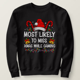 Moletom Mais Propenso a Perder o Natal Enquanto Jogam Nata