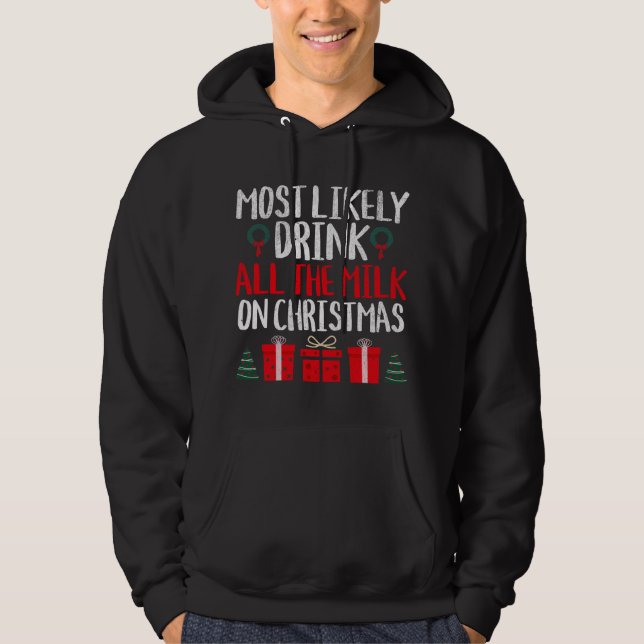 MOLETOM MAIS PROVÁVEL A TODO O LEITE NO CHRISTMAS FUNNY (Frente)