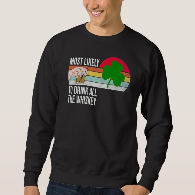 Moletom Mais Provável Para Beber Toda A Rua Cuiskey Engraç (Frente)