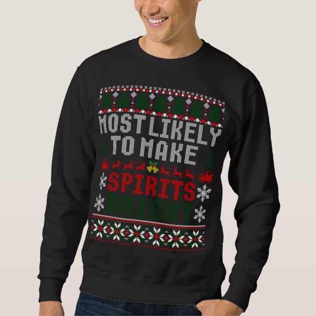 Moletom Mais Provável Para Engraçado O Natal Das Espíritos (Frente)
