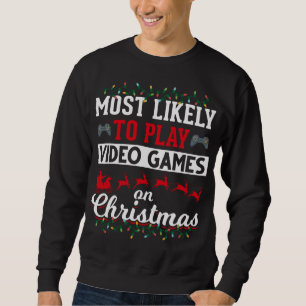 Moletom Mais Provável Para Jogar Jogos De Natal De Vídeo C