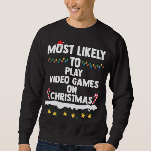 Moletom Mais Provável Para Tocar Videos games No Natal Eng