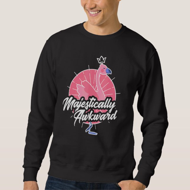 Moletom Majesticamente Awkward Flamingo E Quirky (Frente)