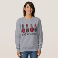 Makeup Junkie Red Lipstick Nail Sweshirt polonesa