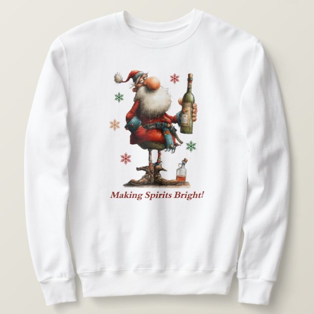 Moletom Making Spirits Bright Sweatshirt (Frente do Design)