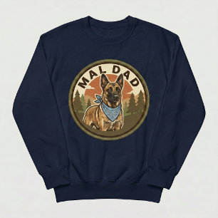 Moletom Mal Dad Crewneck Cão Malinois Belga Maligator