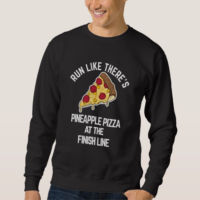 Moletom Malhação Engraçada De Workout Pizza Para Runners (Frente)