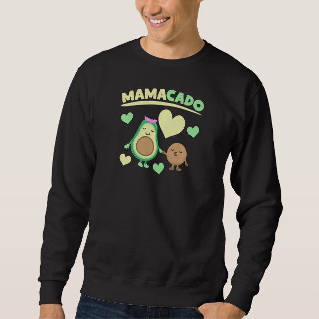Moletom Mamacado de Mulheres Abacate Mãe Grávida Mãe Grávi (Frente)