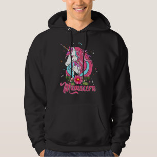 Moletom Mamacorn Cute Unicorns Flores Família Feliz Mãe