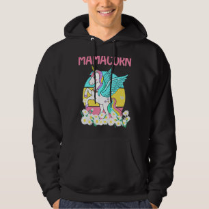 Moletom Mamacorn Vintage Cute Unicorn Daisy Flowers Mãe Mo