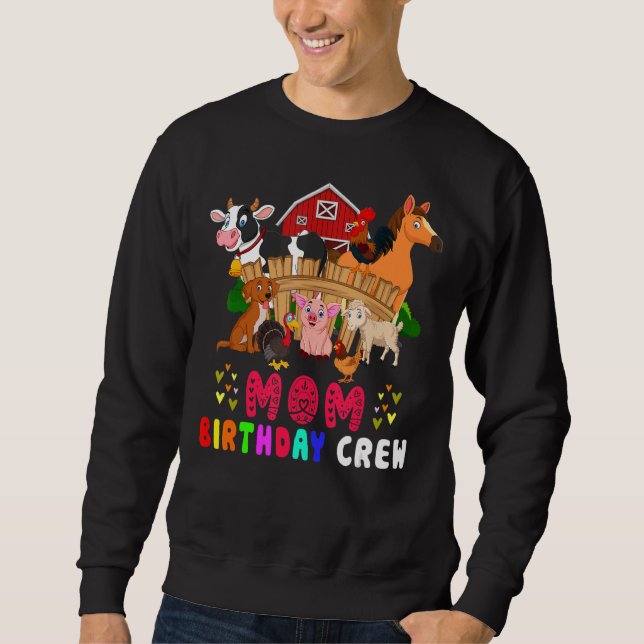 Moletom Mamãe Aniversário Tripulação Animais Felizes Fama  (Frente)