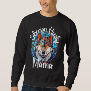 Moletom Mamãe Cachorra Husky Siberiano Filhote Colorido Pe