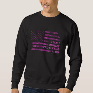 Moletom Mamãe de Esposa Protetor Hero Camo Pink Bandeira A