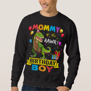 Moletom Mamãe do menino de aniversário Dinossauro Raptor E