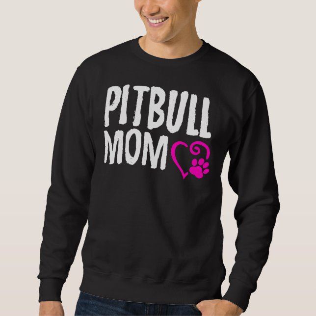 Moletom Mamãe Pitbull Eu Amo Meu Pitbull (Frente)