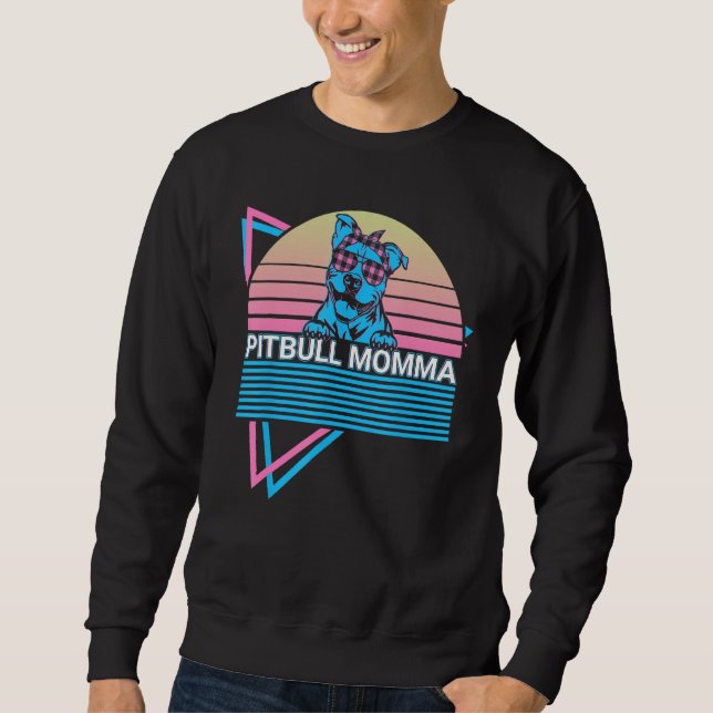Moletom Mamãe Pitbull Pit Bull Retro (Frente)