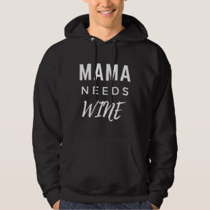 Moletom Mamãe Precisa De Algodão Pesado Unisex De Vinho