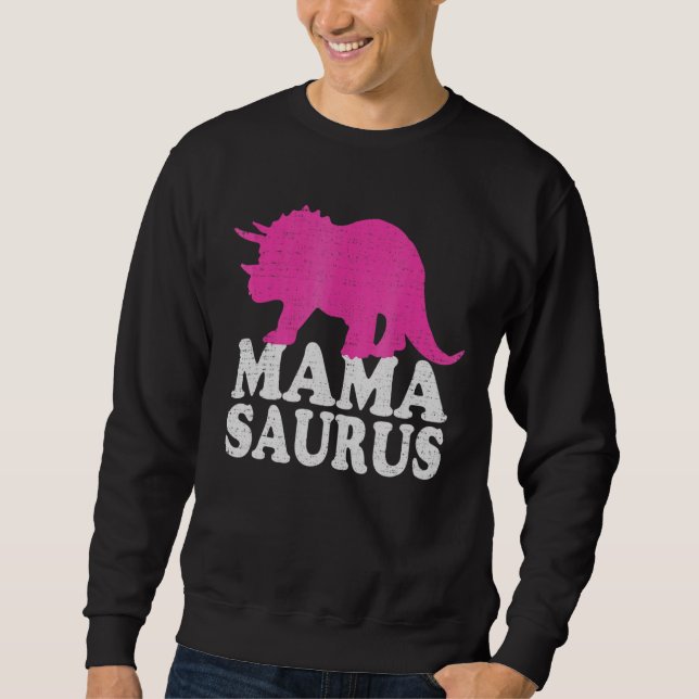 Moletom Mamasauro Tricerátops Cute Dinossauro Mãe (Frente)
