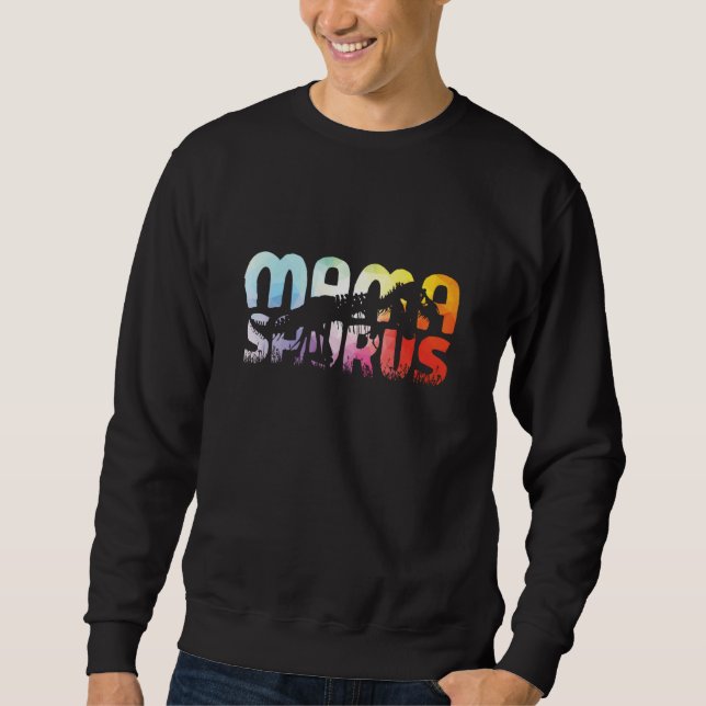 Moletom Mamasaurus Dinossauro Rex Tie Dye Mãe Saurus Mãe (Frente)