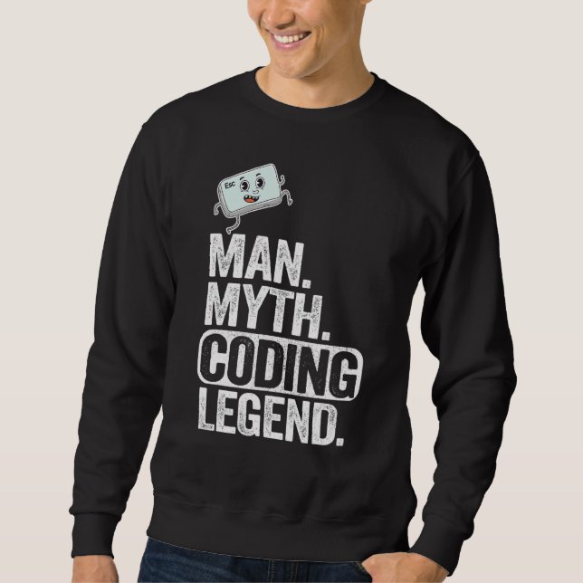 Moletom Man Myding Coding Legend Coder Geek Pai Computador (Frente)