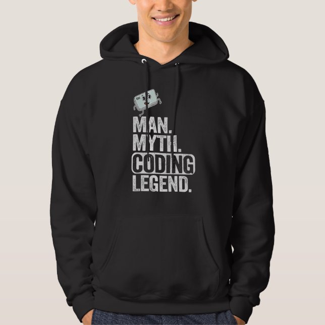 Moletom Man Myding Coding Legend Coder Geek Pai Computador (Frente)