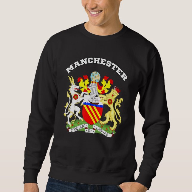 Moletom Manchester Casaco De Arms Souvenir Flag Inglaterra (Frente)
