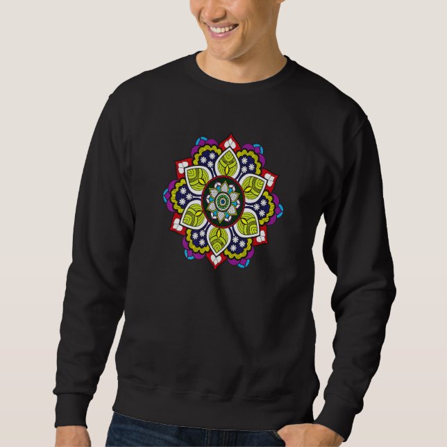 Moletom Mandala de Luxo Com Arabesco Dourado 2 (Frente)