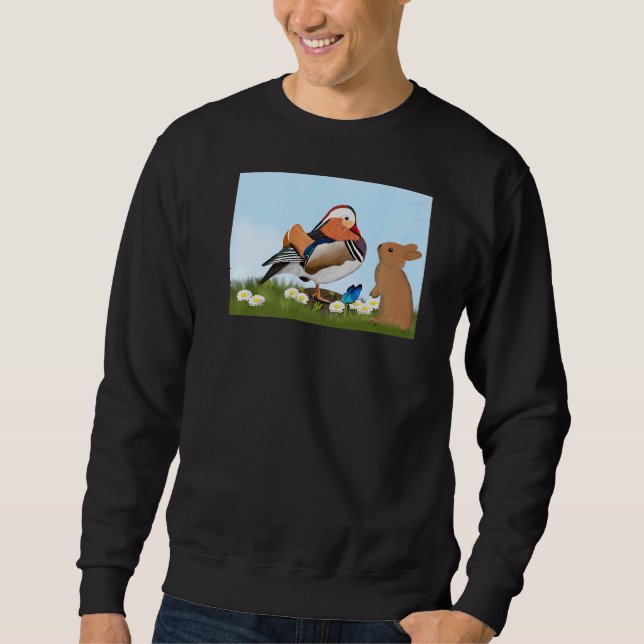 Moletom Mandarin Duck Bird Primavera Birdwatcher Animal (Frente)