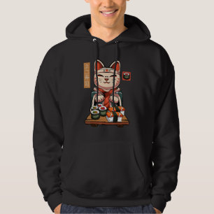 Moletom Maneki Neko Sushi Cat - Cute Nigiri Sashimi Maki C
