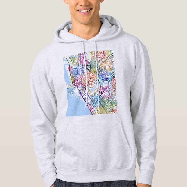 Moletom  Manila Philippines City Map (Frente)