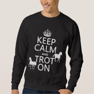 Moletom Mantenha a calma e trote sobre - cavalos - todas