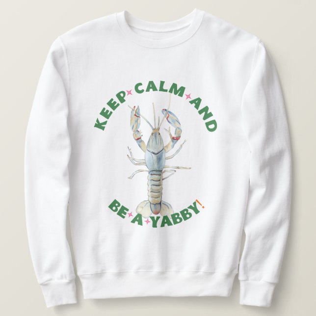 Moletom MANTENHA CALMA E SEJA UM YABBY" T-Shirt masculina  (Frente do Design)
