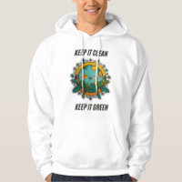 Mantenha-o limpo e verde | Hoodie Básico Masculina