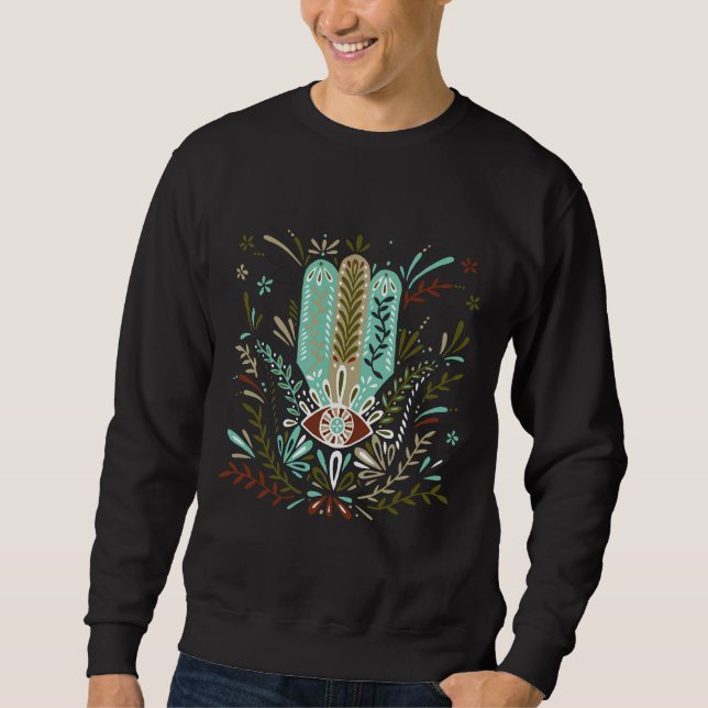 Moletom Mão de Hamsa - Paleta da Terra (Frente)