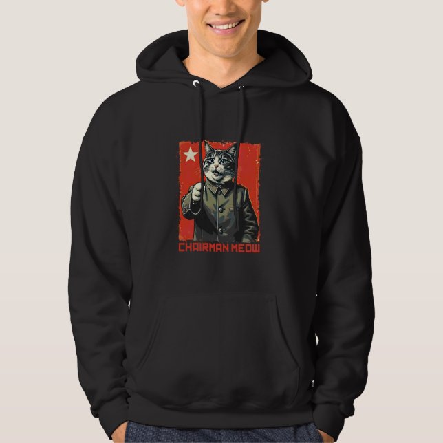 Moletom Mao Zedong Cat Comunismo Propaganda Poster Funny (Frente)