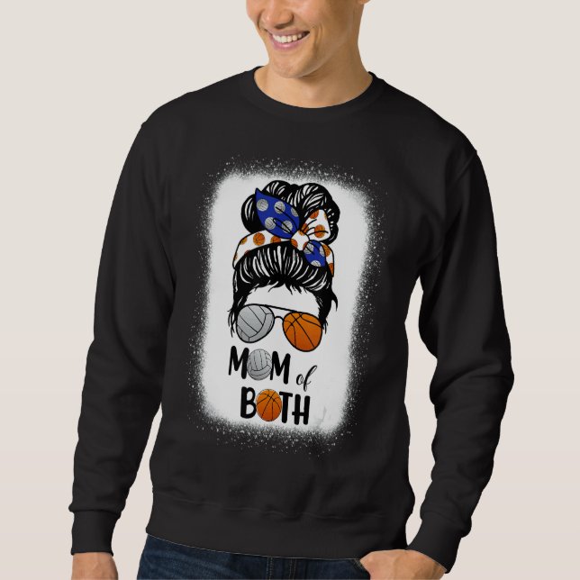 Moletom Mãozinho De Voleibol Mãe De Basquete Mãe De Ambos  (Frente)