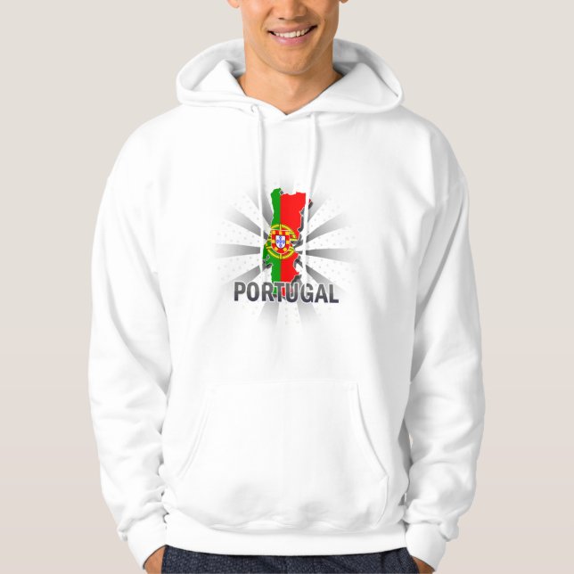 Moletom Mapa 2,0 da bandeira de Portugal (Frente)