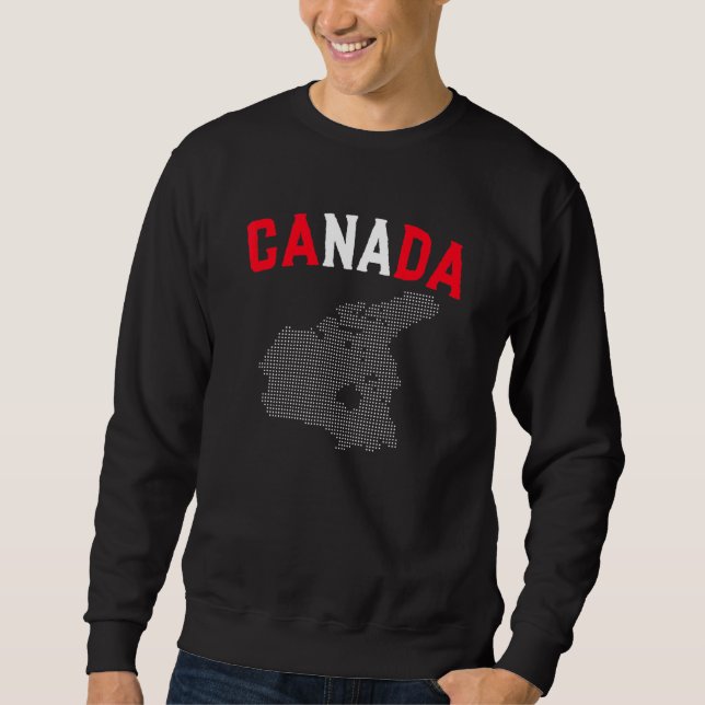 Moletom Mapa canadense do país de bandeira do Canadá (Frente)