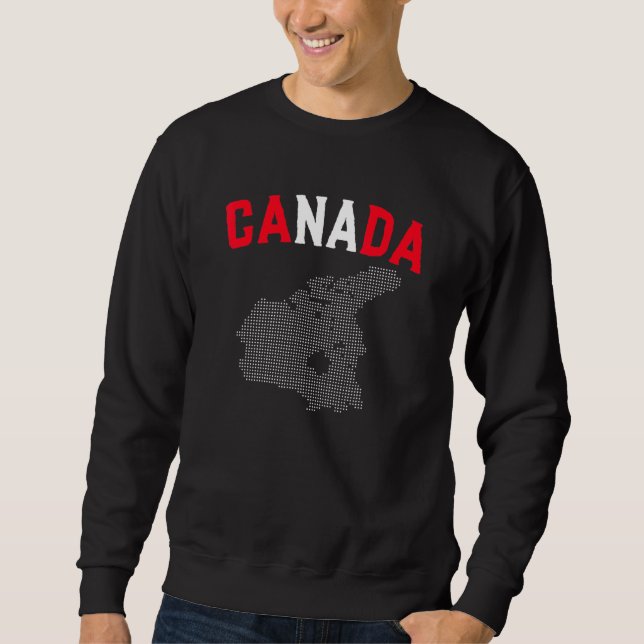 Moletom Mapa canadense do país de bandeira do Canadá (Frente)