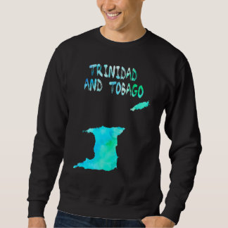 Moletom Mapa Colorido Isolado De Trinidade E Tobago Em Águ