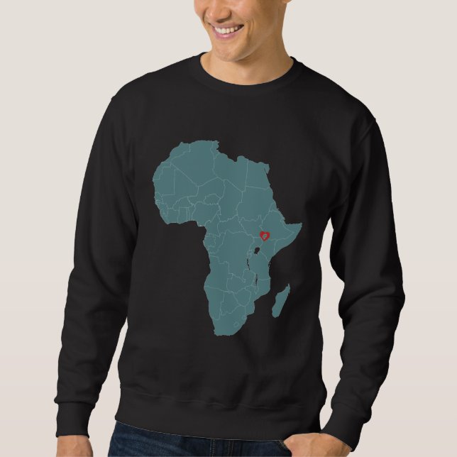Moletom Mapa da África com Coração Retro (Frente)