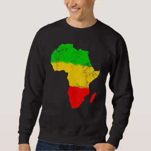 Moletom Mapa da África Mês da História Negra Afro Orgulho 