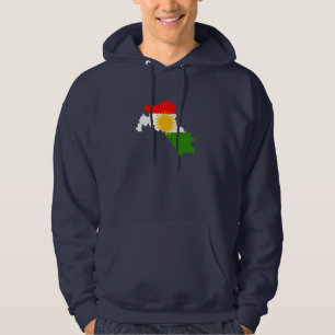 Moletom Mapa da bandeira do Curdistão