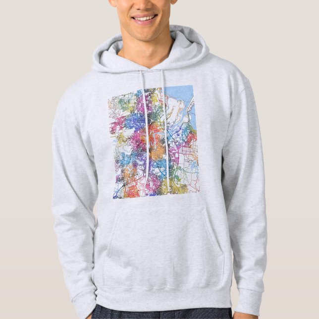 Moletom Mapa da Cidade de Brisbane Austrália (Frente)