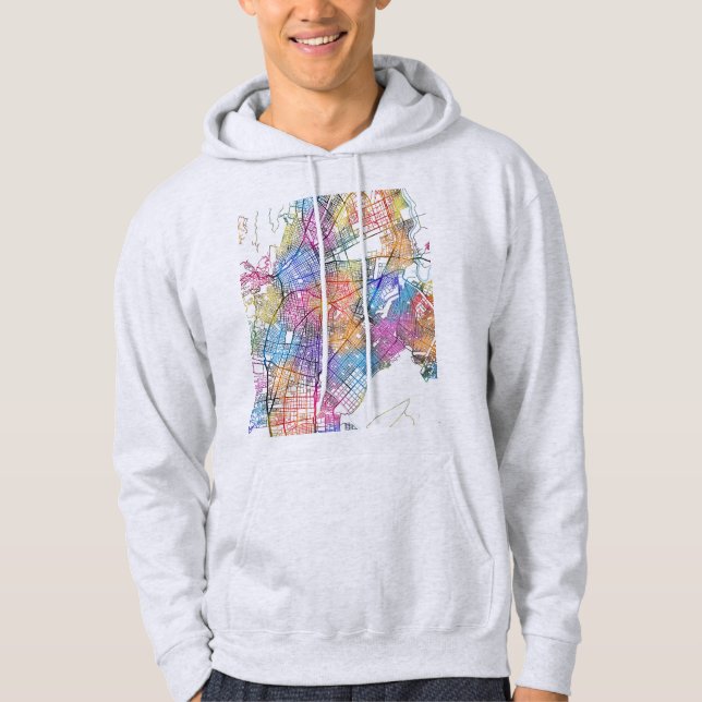 Moletom Mapa da Cidade de Cali Colômbia (Frente)