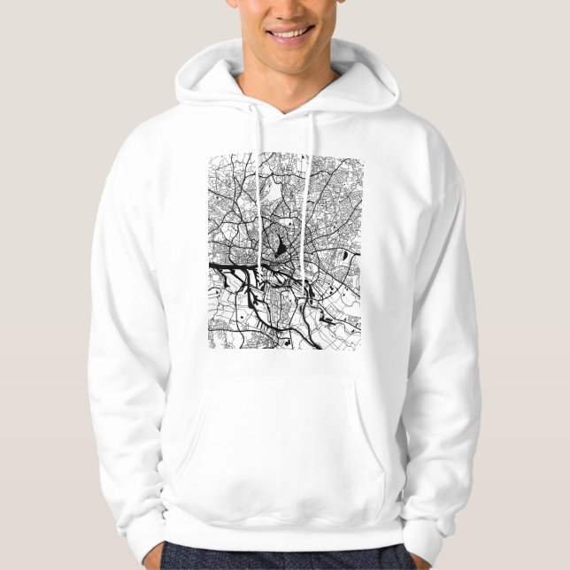 Moletom Mapa da Cidade de Hamburgo Alemanha (Frente)