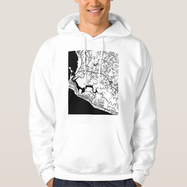 Moletom Mapa da Cidade de Monróvia Libéria (Frente)