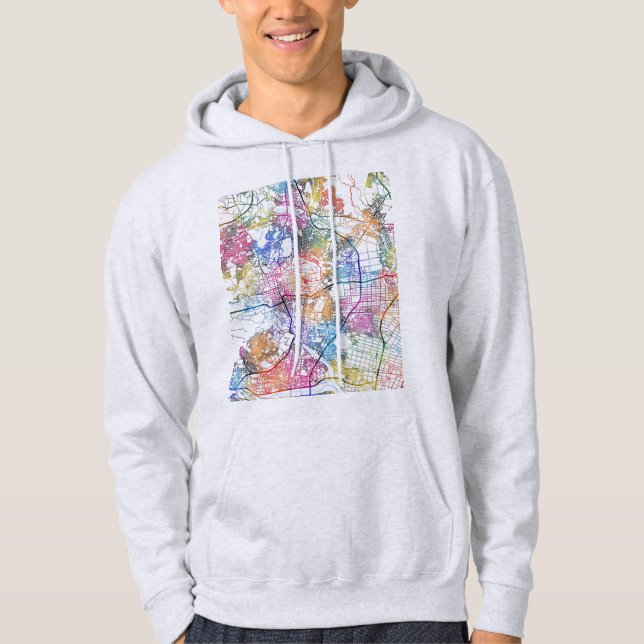 Moletom Mapa da Cidade de Sendai Japão (Frente)