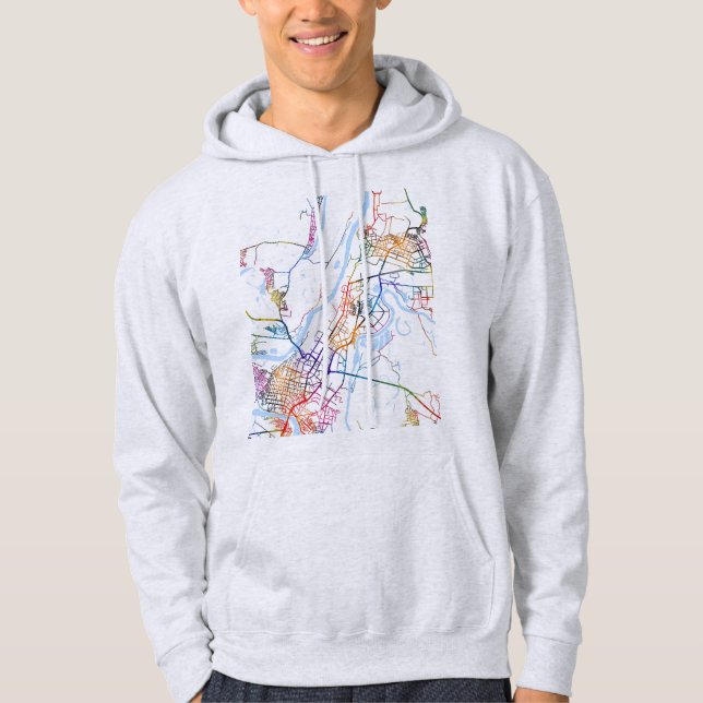 Moletom Mapa da Cidade de Ufa Rússia (Frente)